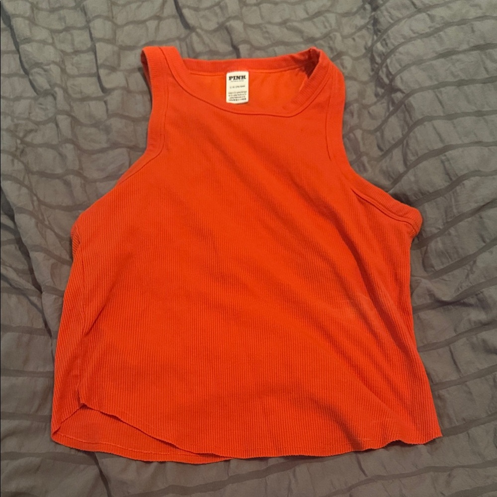 PINK Victoria's Secret Bold Orange Tank Top
